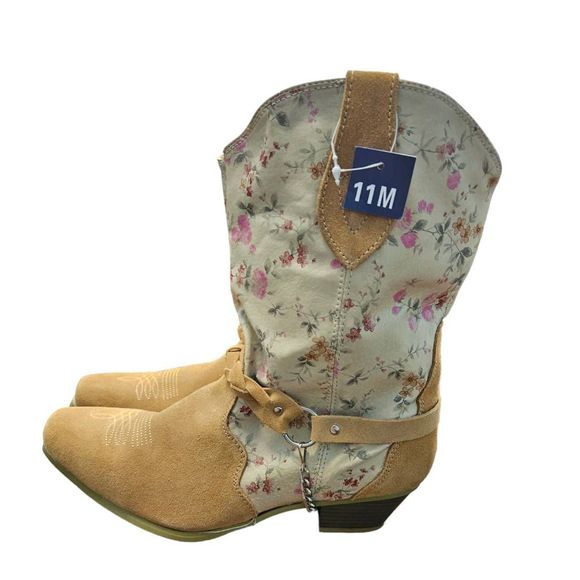 Santa Fe Boot Co Leather Cowboy Boots sz 11 New With Tags Cowgirl Western Rodeo - Picture 6 of 11